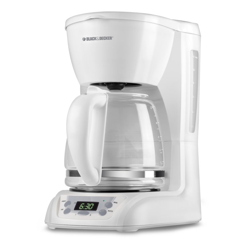 Cafetière 12 tasses black + decker, blanc