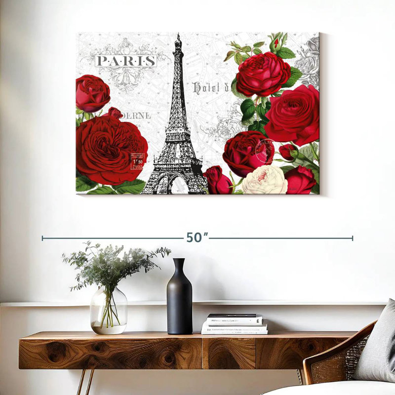 Lilie Rouge Paris I, 26" H x 39" W