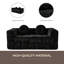 Canapé moderne de 66,5 pouces sans os avec deux coussins décoratifs circulaires, tissu en polyester à poils longs texturé litchi doux pour la peau, canapé à deux places en mousse à carreaux-464170200