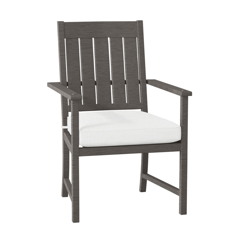 Chaise avec accoudoirs Croquet - gris ardoise, Dentelle Rollo, Pas de soudure, Gris ardoise