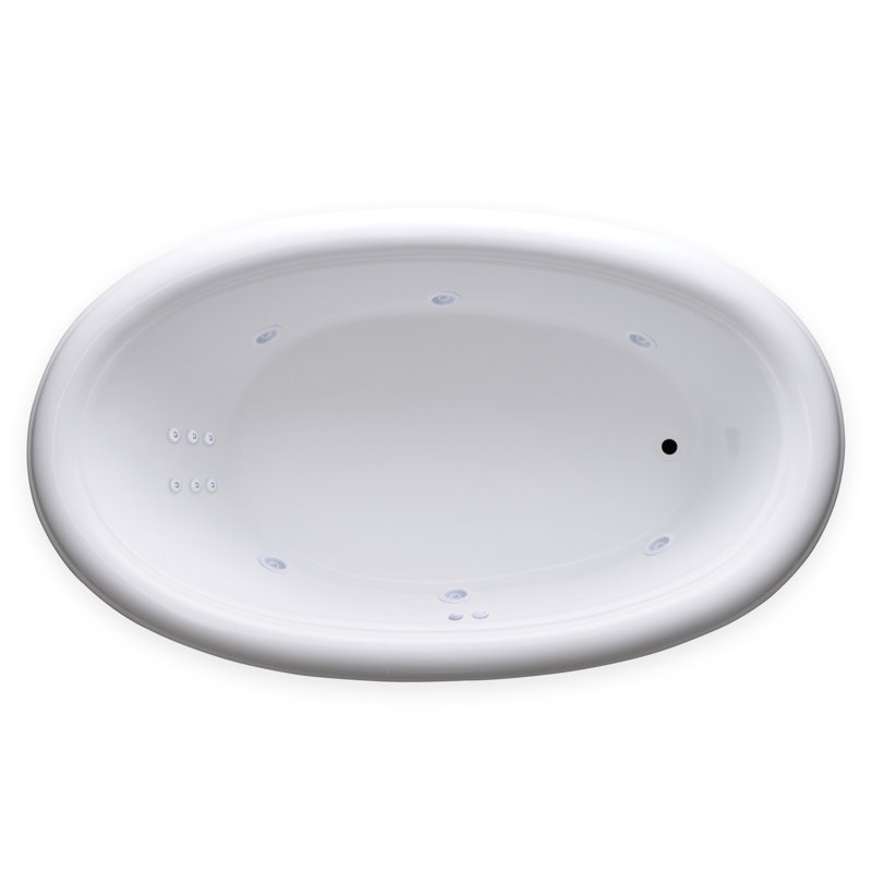 Chauffe-baignoire tourbillon encastre de 69 po x 42 po, Droite