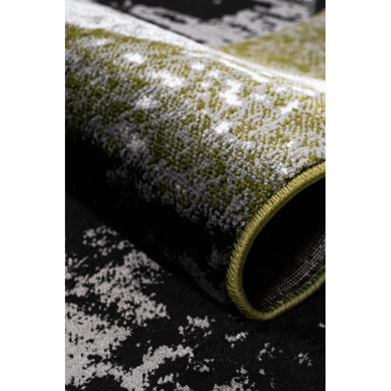 Abstract Area Rug, Green, Rectangle 200 x 290 cm