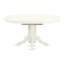 Cet ensemble de 7 pièces comprend une table de salle à manger ovale avec une rallonge papillon et 6 chaises Parson en tissu gris, lin blanc-385885184-303271879