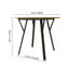 Table de salle à manger ronde 35,43 pouces, petite table de cuisine circulaire avec pieds en métal noir pour 2 à 4 personnes, table de salle à manger moderne, brun (table seulement)