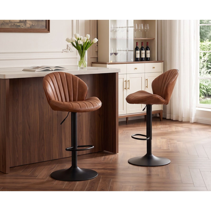 Agapito Upholstered Adjustable Height Counter Stool