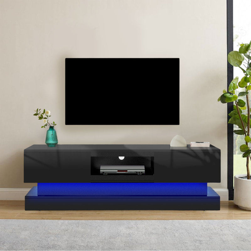 Crédence de rangement Jewelene, Noir, 51.18"