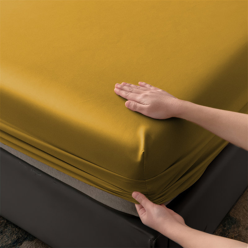 Hekuran Flannel Machine Woven Fitted Sheet, Double (4'6), Ochre