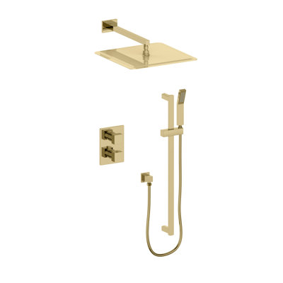 ZLINE Crystal Bay Thermostatic Shower System in Polished Gold