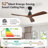 Sofucor Kemp 52" 3-Solid Wood Blade Classic Ceiling Fan with Remote Control and no Lights-91715618