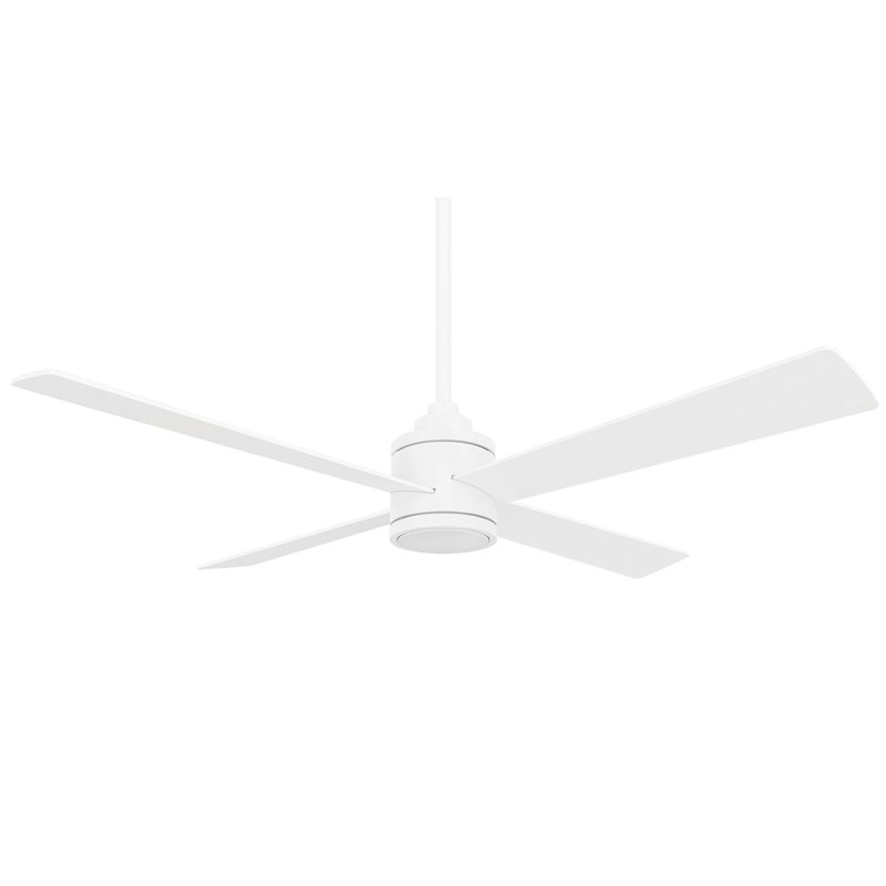 Minka Aire Falco - 54" Ceiling Fan W/Light Kit, Flat White, Flat White, Flat White