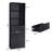 Black Ghore With 3-Layer 1-Drawer 2-Door 70.86in.H