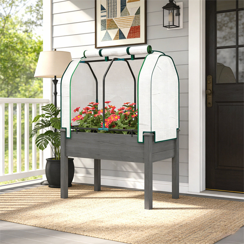 Jardinière, lit de jardin surélevé pratique, Gris foncé
