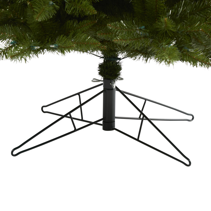 Arbre de Noël artificiel épinette vert avec lumières claires, H 9 pi