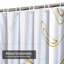 Rideau de douche or blanc avec art abstrait-644037904