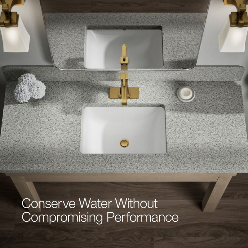 Riff Single-Handle Bathroom Sink Faucet, Vibrant Brushed Moderne Brass, 0.5 GPM