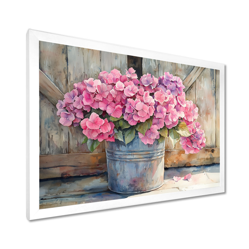 Distin - Floral Wall Art, Reproduction encadrée d'une seule photo, H 12 po x l 20 po, Blanc