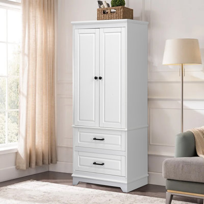 Abreya Freestanding Linen Tower Cabinet