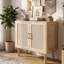 Buffet de cuisine Buffet à plusieurs niveaux avec garde-manger et porte en rotin, crédence de rangement de 30,7 po pour le vestibule du salon-28213458