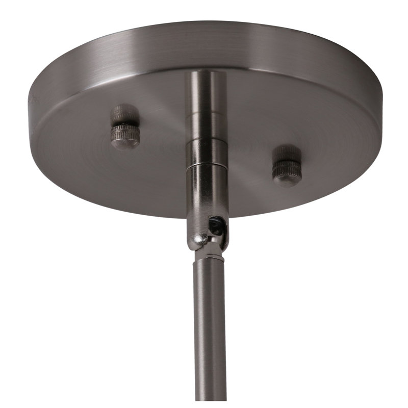 Lustree tambour 3 lumières Lafreniere, Nickel brossé