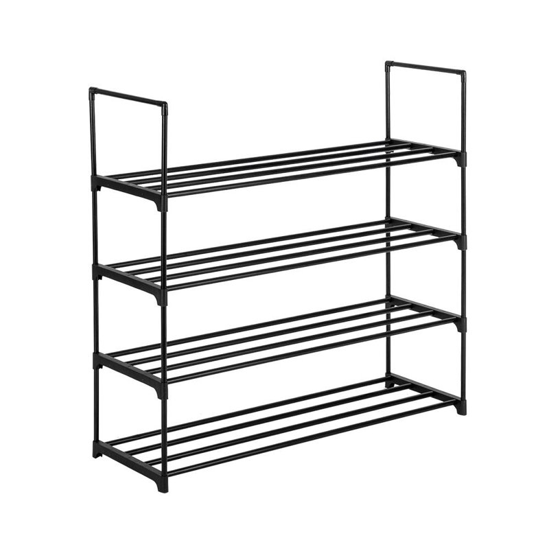 32 Pair Stackable Shoe Rack, Black