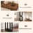 59" Solid Wood Console Table with Metal Base, Industrial  Entryway Table For Entrance & Hallway, Sofa Couch Table For Living Room, Foyer Table