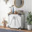 Farmhouse Sideboard with Barn Door and Adjustable Shelf
