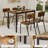 Modern 5-Piece Dining Table Set With 4 Chairs - Perfect For Small Spaces, Easy To Clean-106358397-106358400-106358402