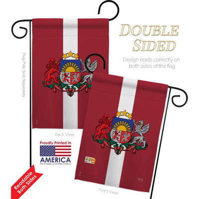 Latvia 2-Sided Polyester 1'7" x 1'1" Flag Set