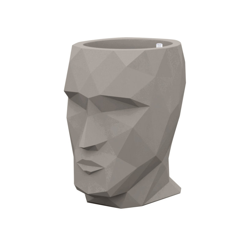 Adan Resin Statue Planter, Taupe, 27.5" H x 19.75" W x 23.75" D
