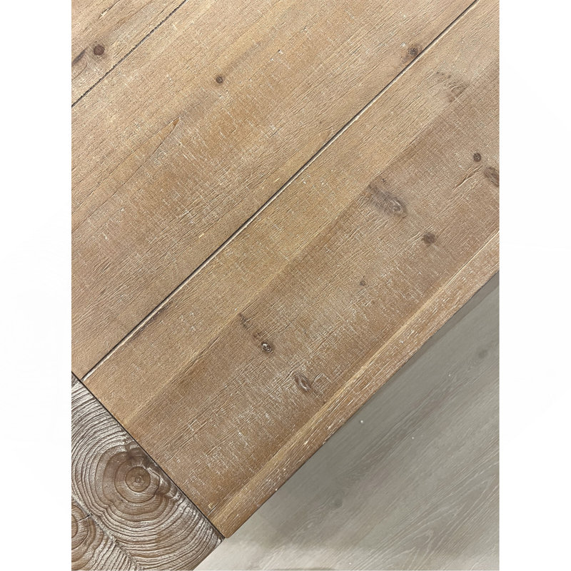 Table basse rustique en bois, table rectangulaire de style campagnard moderne de 49 po pour le salon