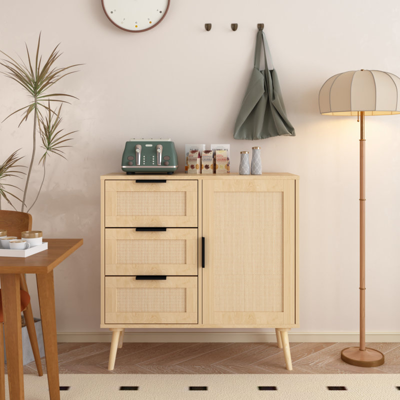 Armoire de chambre à coucher en bois moderne - 3 tiroirs, tablette réglable, conception spacieuse, matériaux, rangement facile à assembler, procédure facile