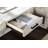 Transitional Computer Desk Antique White, Usb Port Lift Top Design And Dovetail Drawer