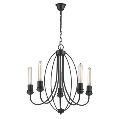 Mischa 5 - Light Candle Style Chandelier