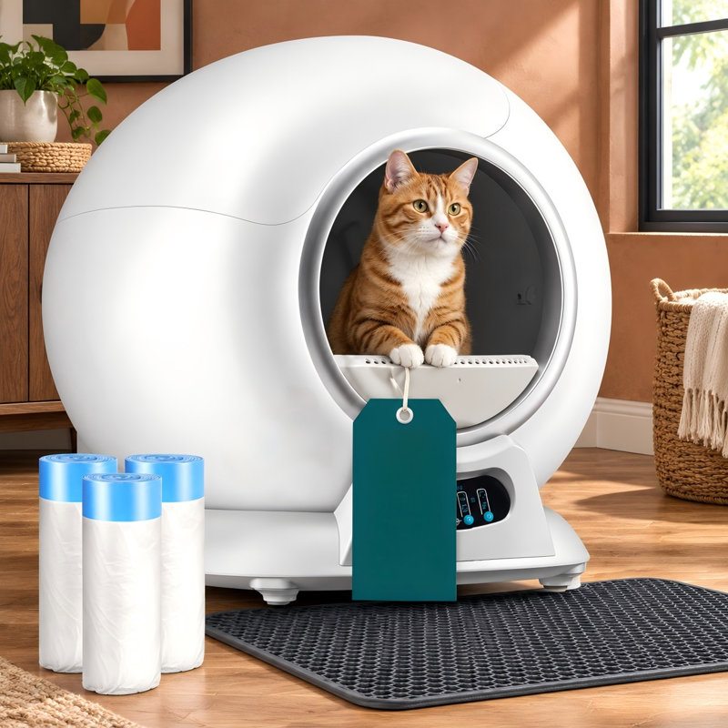Pour les foyers avec plusieurs chats, le nettoyage automatique est contrôlé par une application intelligente via Wi-Fi 5 GHz ; des capteurs de sécurité avancés fonctionnent de concert avec un fonctionnement silencieux et un triple contrôle des odeurs.