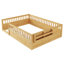 Structure de lit plateforme en bois avec rails hauts et tablette de rangement-1918246-1918244