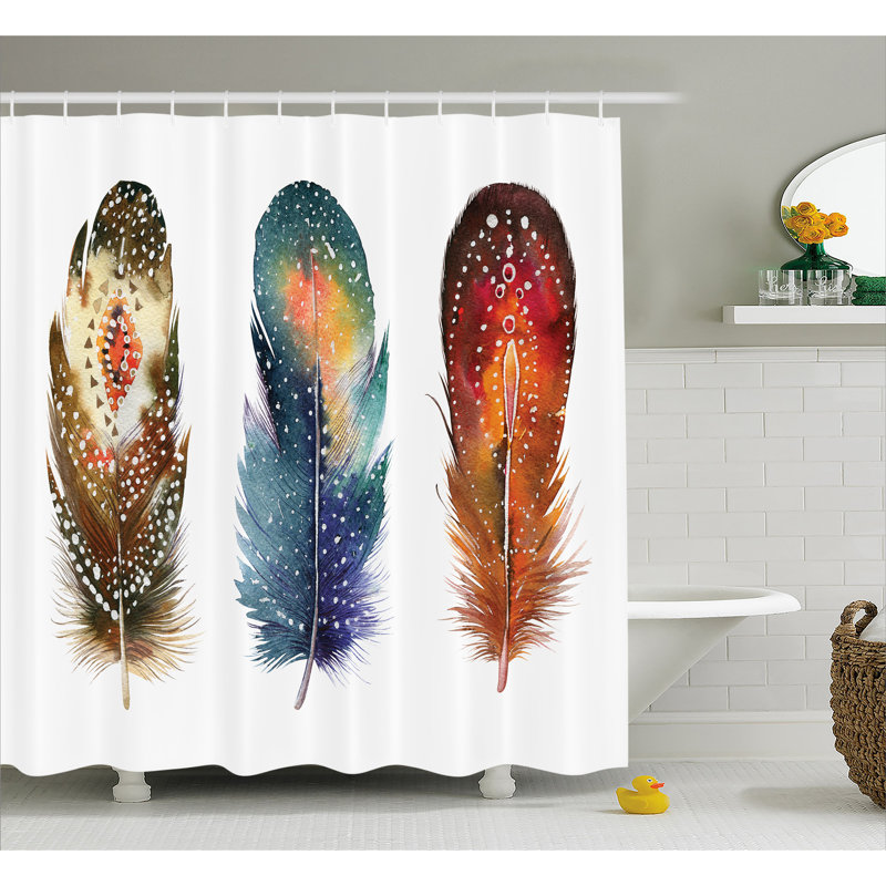 Shower Curtain with Hooks Included, 84" H x 69" W