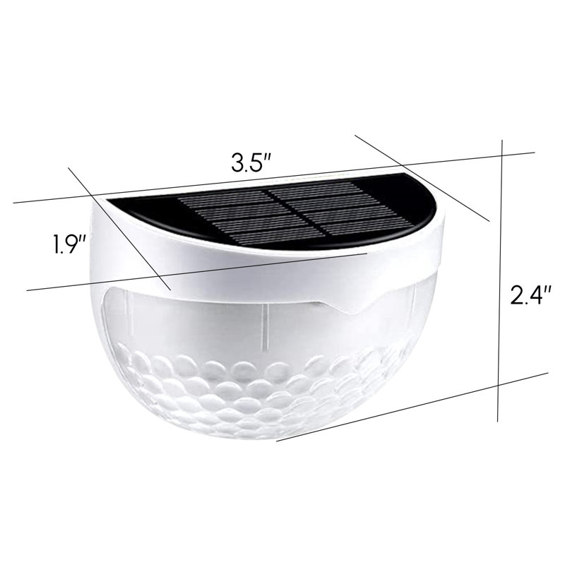 Éclairage de terrasse à DEL blanc à énergie solaire intégré, Jaune, H 2,4 po x l 3,5 po