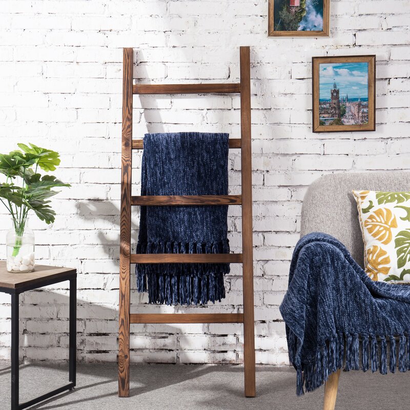 Gracie Oaks Wood 4.5 ft Blanket Ladder & Reviews | Wayfair