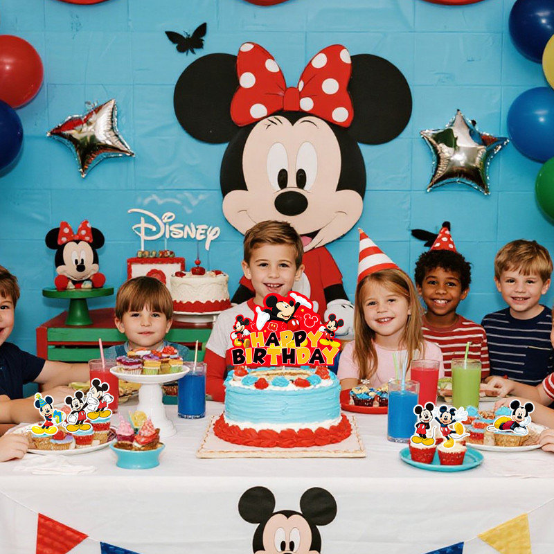 Ensemble de 13 décorations de gâteaux Mickey Mouse, Mickey Mouse Cake Toppers