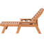 Chaise longue d'extérieur Brown Weather, réglable à 6 positions et confortable