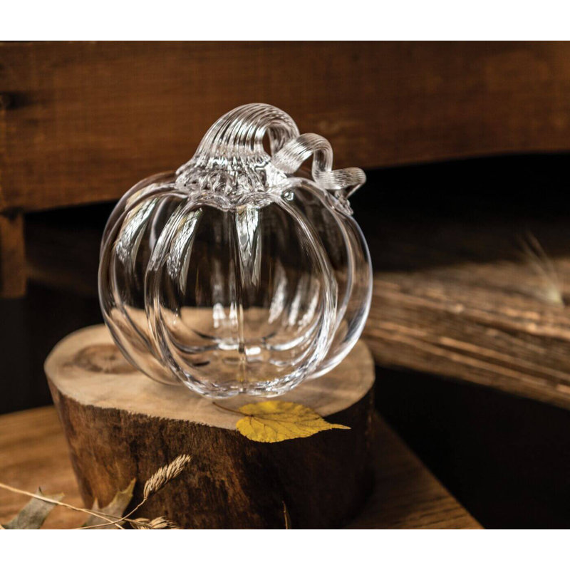 Pumpkin with a Twist, 4.5" H x 4.75" W x 4.75" D