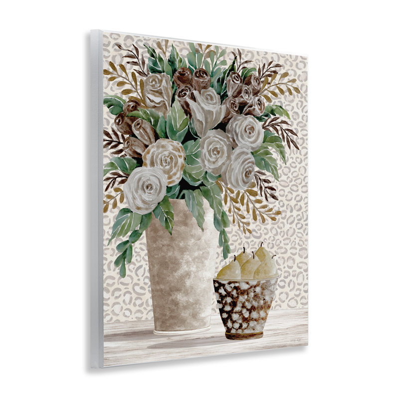 Bouquet on Leopard Pattern Wall Plaque, design by Cindy Jacobs