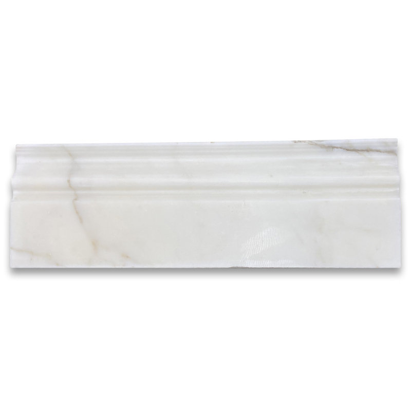 Calacatta 12" x 4" Marble Mosaic Tile, LIght Gray