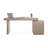 White + Beige Rectangular Manufactured Wood with 4 drawers desk-1295765135