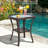 Moumoune Square Glass Outdoor Side Table