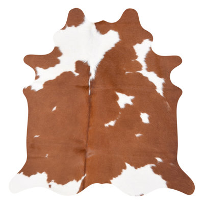 Tapis brun en cuir de vache véritable Northridge