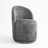 Upholstered Modern Gray Chenille Barrel Swivel Side Dining Chair (Set of 2)-1380230194