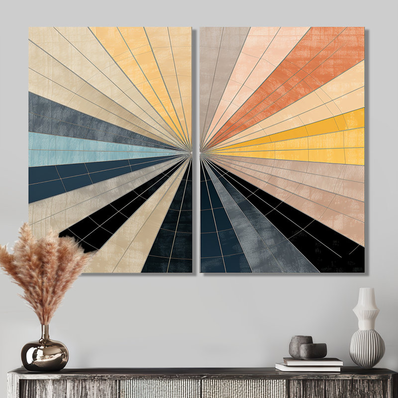 Josiah - Blue, reproduction d'art moderne sur toile, 36" H x 48" W, Wrapped Canvas, Does Not Apply