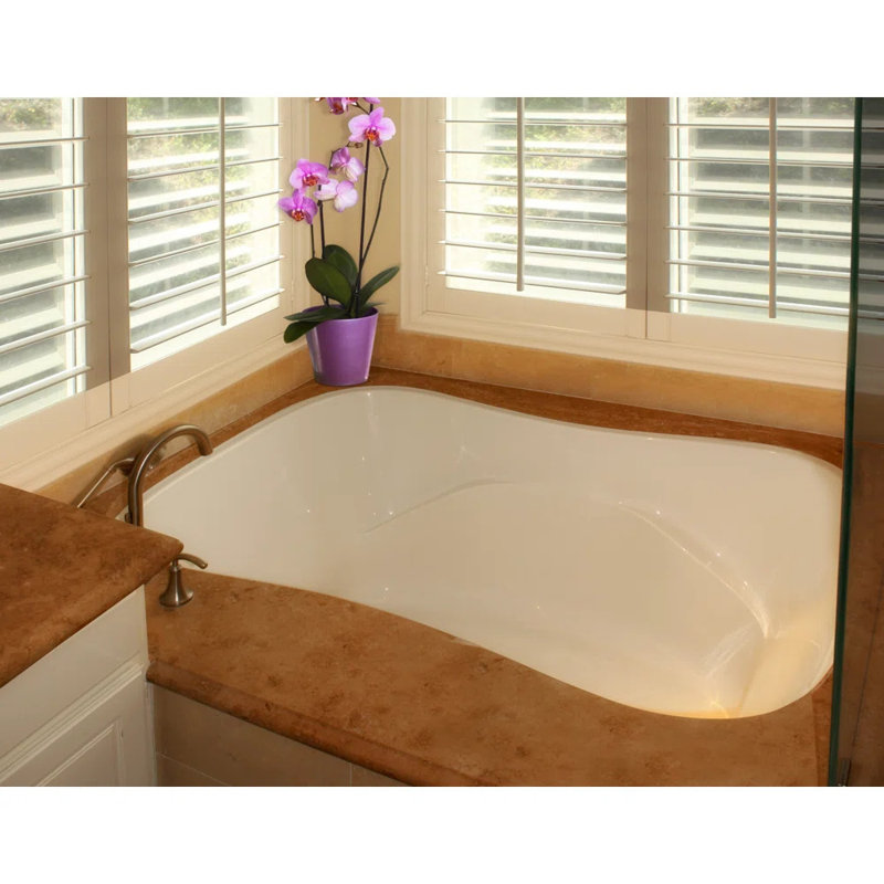 Baignoire tourbillon 60 po x 42 po Designer, Blanc, Noir mat
