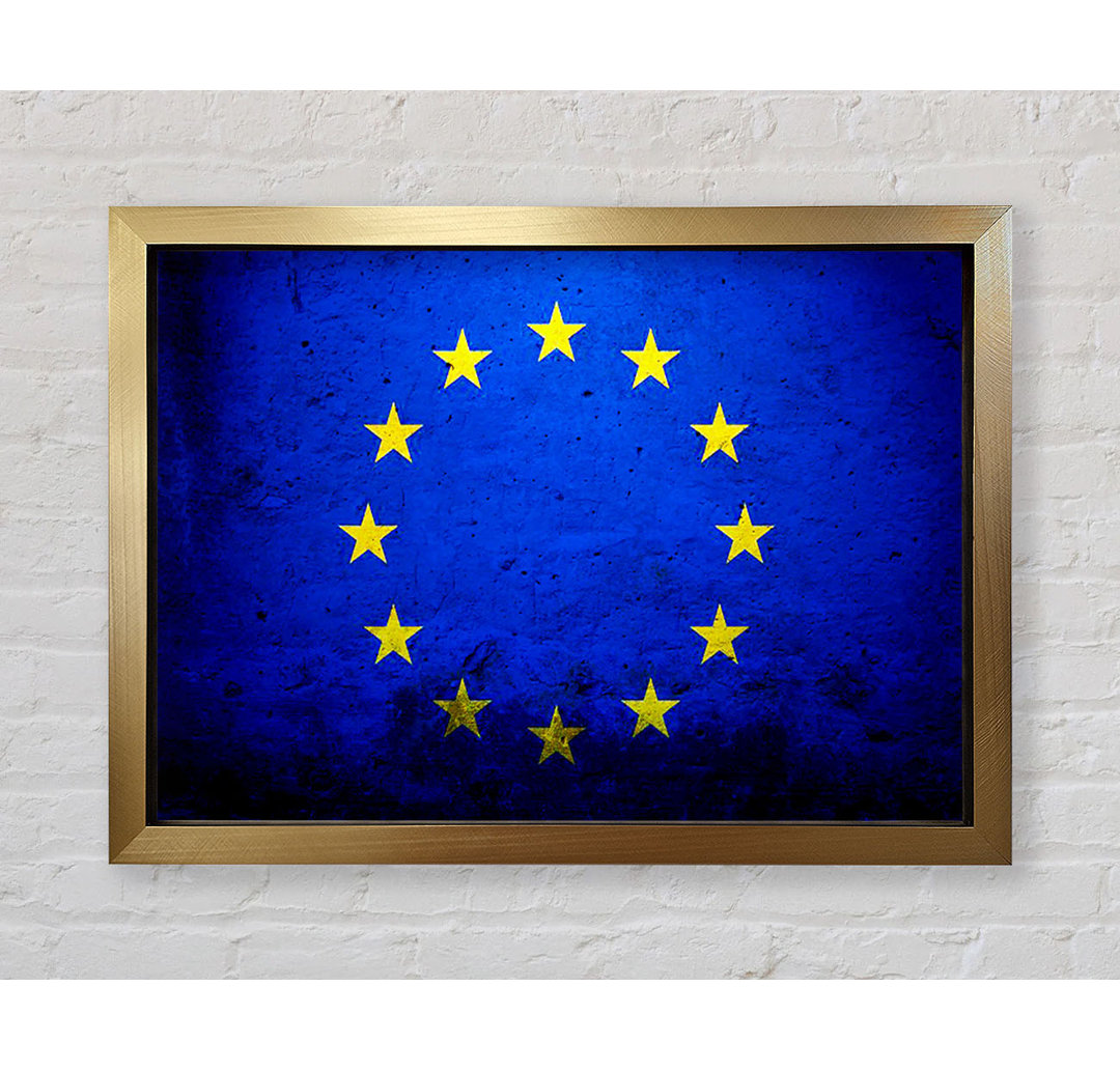 Eu Flagge - Einzelner Bilderrahmen Kunstdrucke